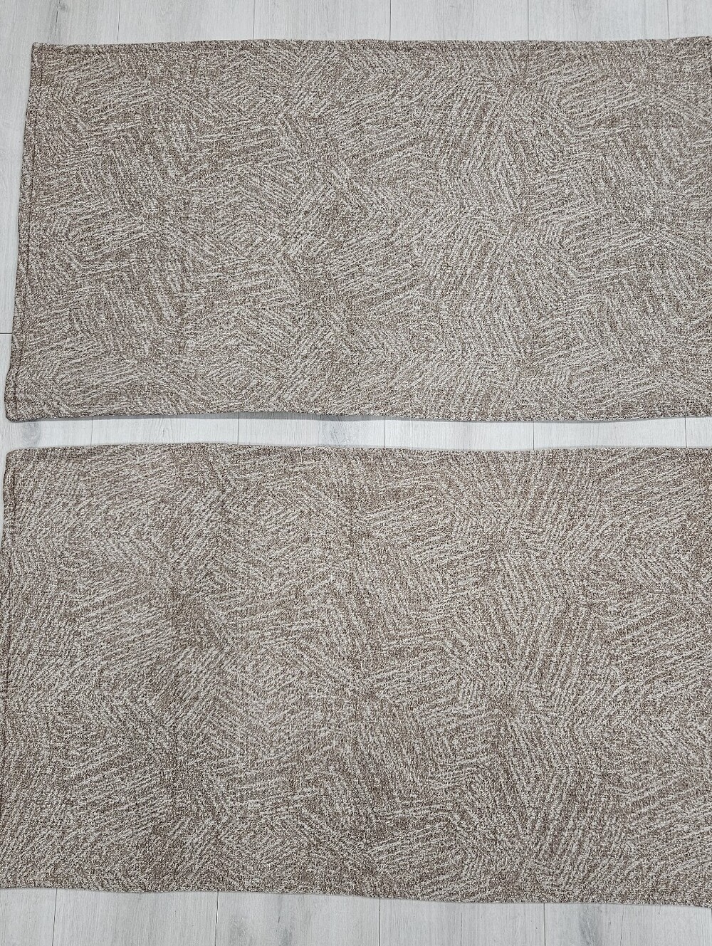 Hotel Collection Woodgrain King Pillow Shams 100% Cotton Hazelnut Cream NWOT